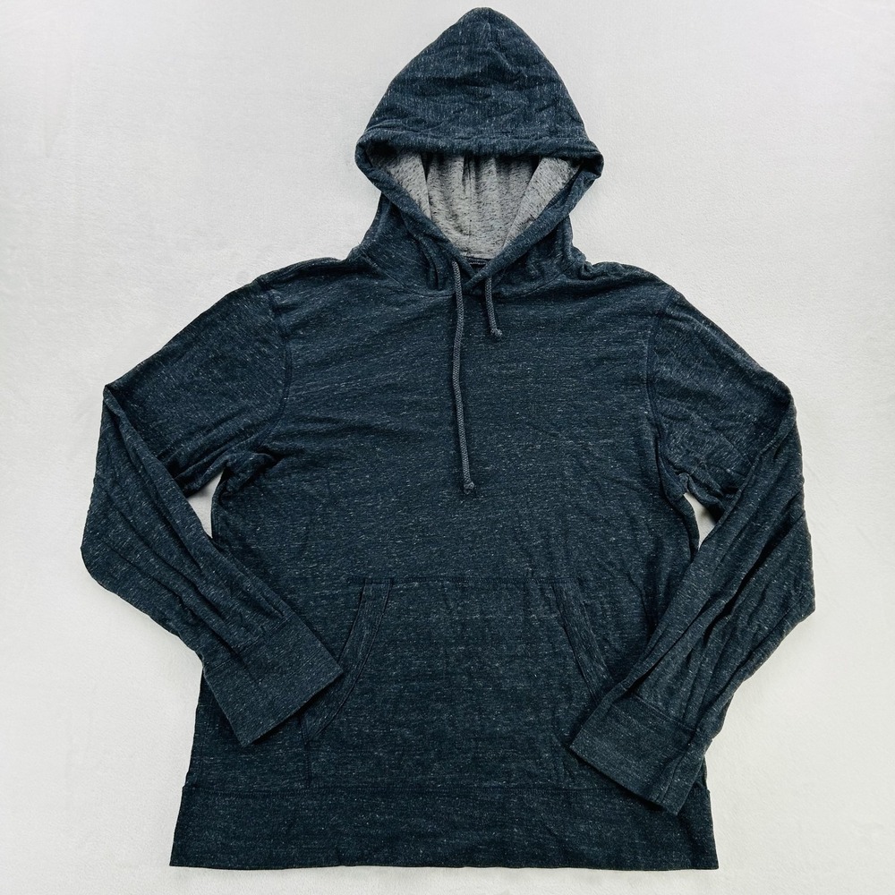 American Eagle AE Legend Hoodie Mens Large Blue Heather Pullover Kangaroo Pocket